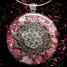 orognitový šperk, sowulo, orgonit, energie, šperk, orgone, orgonity, ruženín, květ života